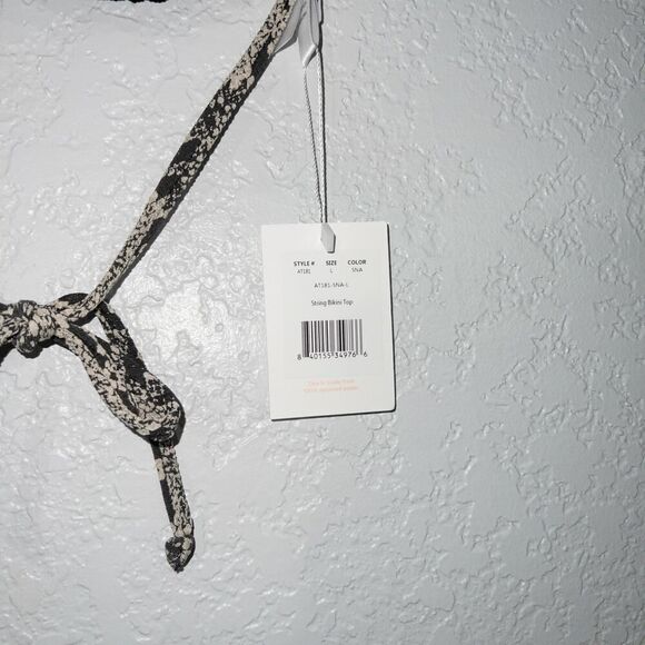 NWT Andie Snakeskin Print The String Bikini Top Size Large‎ - Picture 4 of 6